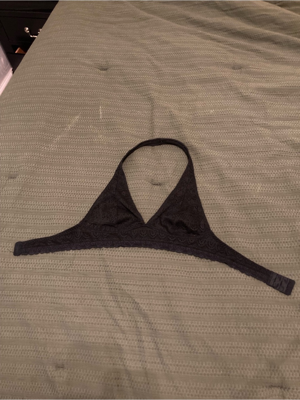 Black Lace Halter Bralette